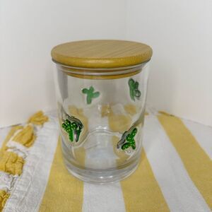 Viral Cactus Glass Jar